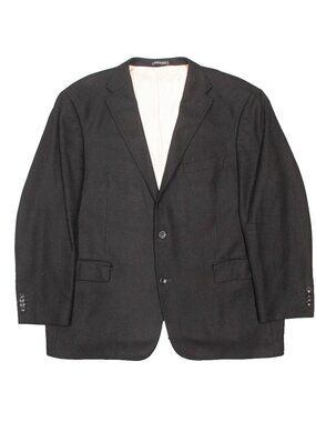 Arnold Brant 100% Cashmere Blazer Made in Italy Sport Coat Black Twill 50R